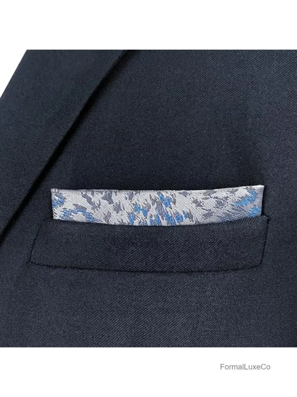 Men's Jacquard Woven Pocket Square, 12.6